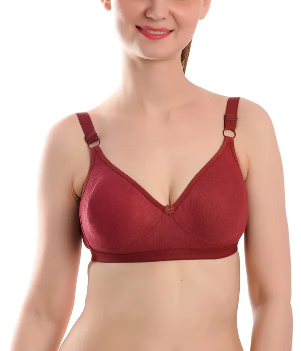 Maroon_T-Shirt_Bra_for_Women_|_Non-Padded_and_Cotton_Hosiery