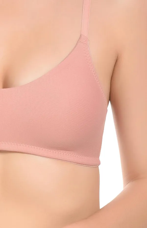 Peach_T-Shirt_Bra_for_Women_|_Non-Padded_and_Cotton_Hosiery