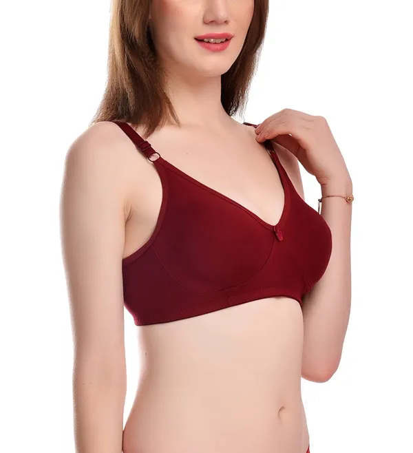 Pack_of_3_|_Multicolor_T-Shirt_Bra_for_Women_|_Non-Padded_and_Cotton_Hosiery