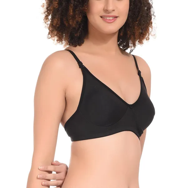 Pack_of_2_|_Black_T-Shirt_Bra_for_Women_|_Non-Padded_and_Cotton_Hosiery