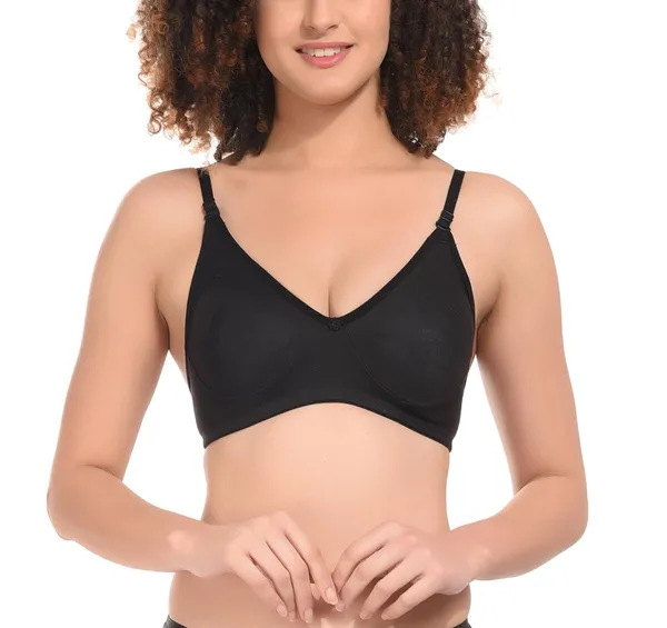 Pack_of_2_|_Black_T-Shirt_Bra_for_Women_|_Non-Padded_and_Cotton_Hosiery