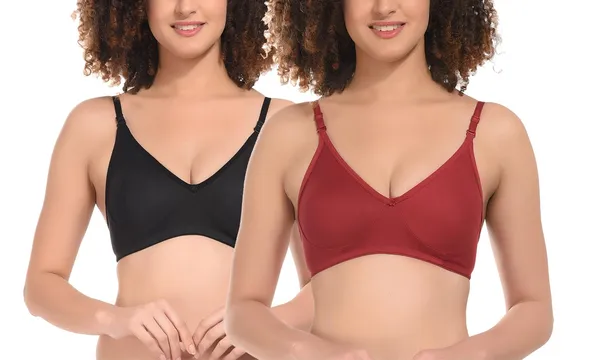 Pack_of_2_|_Black_T-Shirt_Bra_for_Women_|_Non-Padded_and_Cotton_Hosiery