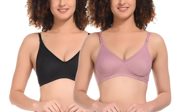 Pack_of_2_|_Black_T-Shirt_Bra_for_Women_|_Non-Padded_and_Cotton_Hosiery
