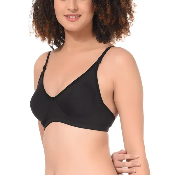 Pack_of_2_|_Black_T-Shirt_Bra_for_Women_|_Non-Padded_and_Cotton_Hosiery