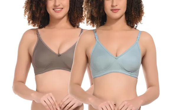 Pack_of_2_|_Brown_T-Shirt_Bra_for_Women_|_Non-Padded_and_Cotton_Hosiery