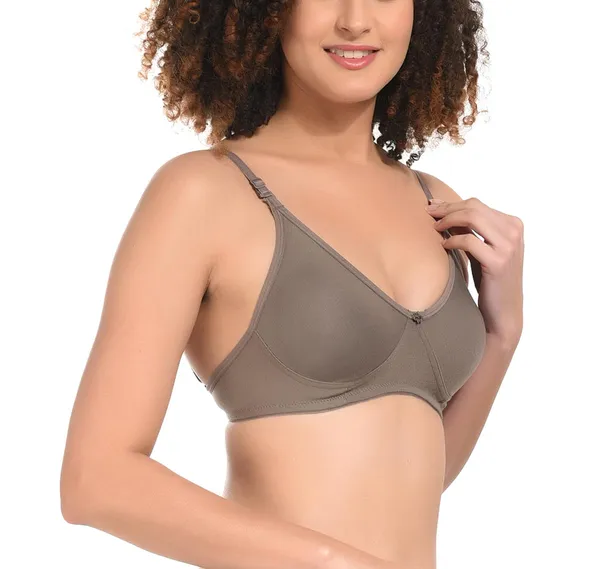 Pack_of_2_|_Brown_T-Shirt_Bra_for_Women_|_Non-Padded_and_Cotton_Hosiery