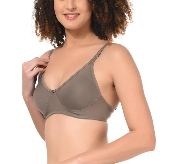 Pack_of_2_|_Brown_T-Shirt_Bra_for_Women_|_Non-Padded_and_Cotton_Hosiery