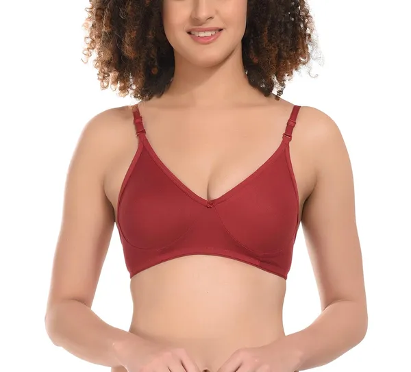 Maroon_T-Shirt_Bra_for_Women_|_Non-Padded_and_Cotton_Hosiery
