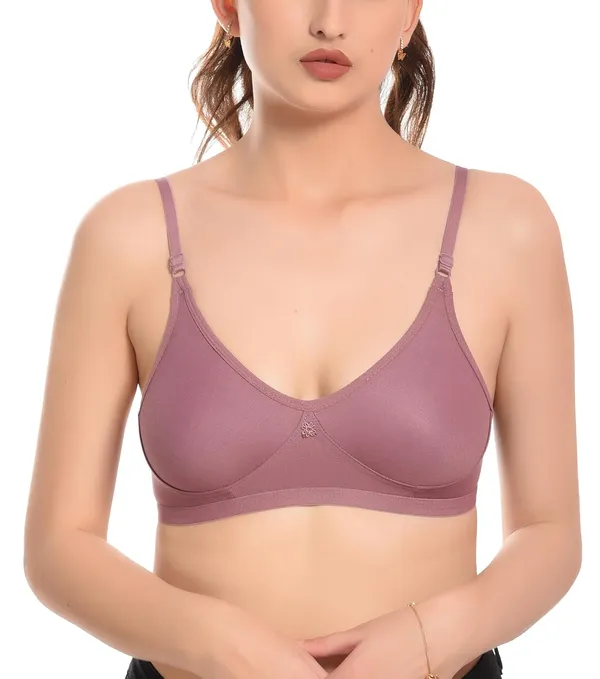 Pack_of_2_|_Mauve_T-Shirt_Bra_for_Women_|_Non-Padded_and_Cotton_Hosiery