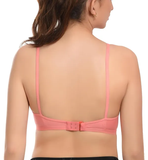 Pack_of_2_|_Peach_T-Shirt_Bra_for_Women_|_Non-Padded_and_Cotton_Hosiery