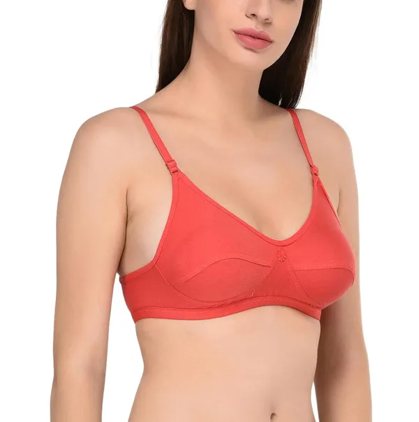 Pack_of_2_|_Peach_T-Shirt_Bra_for_Women_|_Non-Padded_and_Cotton_Hosiery