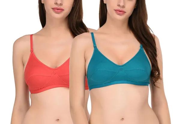 Pack_of_2_|_Peach_T-Shirt_Bra_for_Women_|_Non-Padded_and_Cotton_Hosiery