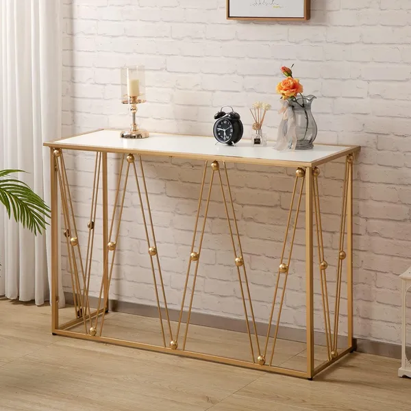 Gold_modern_console_table_with_a_metal_frame,_accent_entryway_table_for_the_hallway._Can_be_used_as_a_sofa_side_table_for_the_living_room,_bedroom,_or_entrance.
