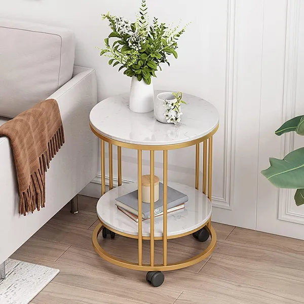 Black_Small_Round_Table_Living_Room_Sofa_Side_Table_With_Wheels_2-Tier_Corner_Table_Nightstand,_40X60Cm