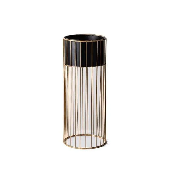 Gold_Indoor_Metal_Planter_Stand__(2-Piece_Set)_with_Black_Pot_&_Gold_Stand,_for_Indoor/Outdoor_Use_in_Living_Room_&_More