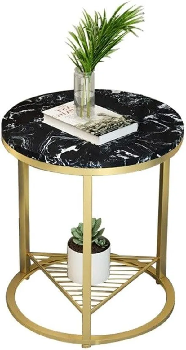 Gold_Ide_Table,_Marble_Living_Room_Sofa_Coffee_Table,_Metal_Wrought_Iron_Bedroom_Bedside_Table,_Small_Side_Table_With_Non-Slip_Foot_Pad_Corner_Table