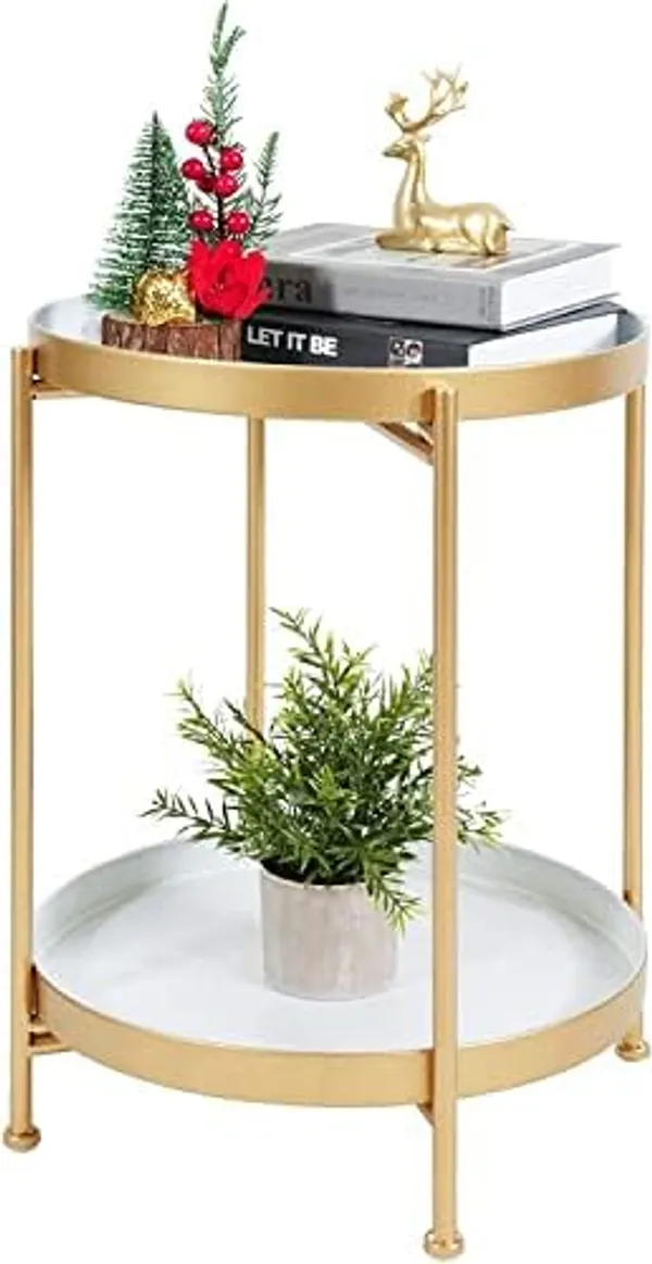 Gold_Sofa_Side_Table,_Iron_Round_Small_Coffee_Table,_2-Tier_Metal_Tray,_End_Table_For_Home_Living_Room_Corner_Table