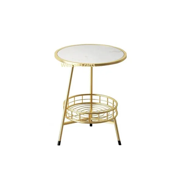Gold_side_table,_small_apartment_living_room_round_simple_golden_iron_frame_with_white_engineered_wood._Modern,_creative_side_table_with_2-tier_storage.