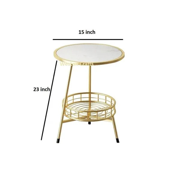 Gold_side_table,_small_apartment_living_room_round_simple_golden_iron_frame_with_white_engineered_wood._Modern,_creative_side_table_with_2-tier_storage.