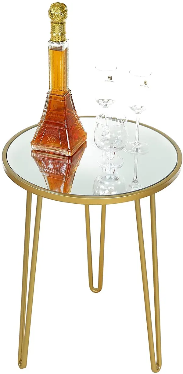 Gold_small_accent_table._Easy-to-assemble_gold_bedside_table_or_small_glass_table.