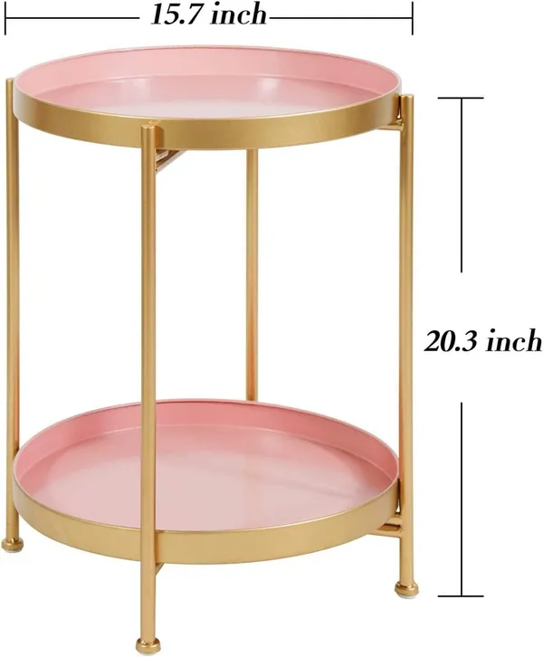 Gold_Sofa_Side_Table,_Iron_Round_Small_Coffee_Table,_2-Tier_Metal_Tray,_End_Table_For_Home_Living_Room_Corner_Table