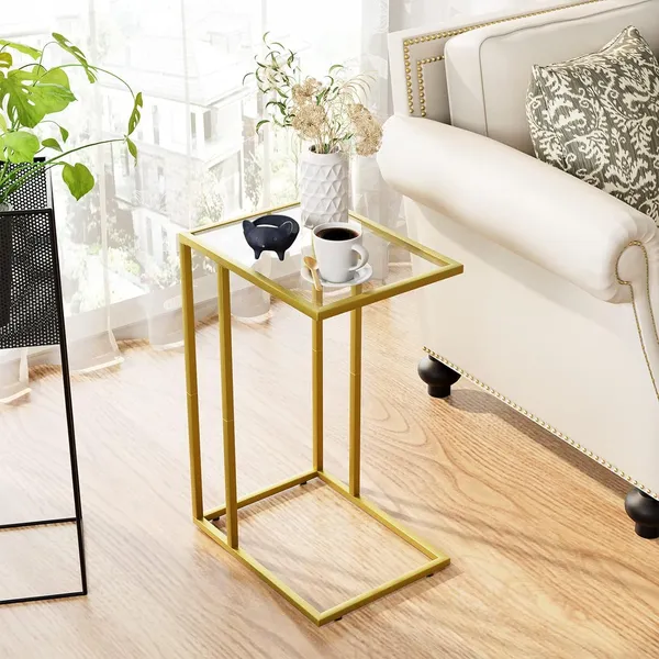Gold_Side_Table,_Tempered_Glass_Snack_Side_Table_With_Metal_Frame,_Tv_Tray_Table_For_Small_Space,_Sofa_Couch_Side_Tableand_Bed_Side_Table