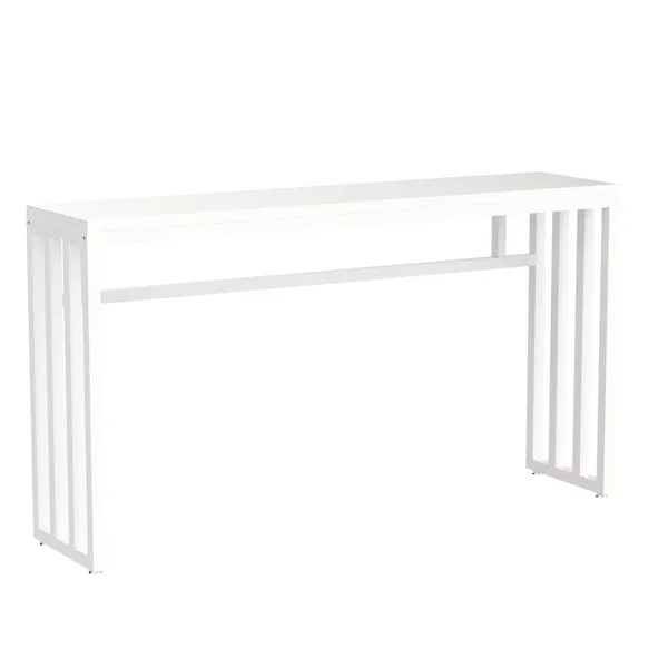 White_metal_console_table_entryway_for_hallway_or_living_room_coffee_table.