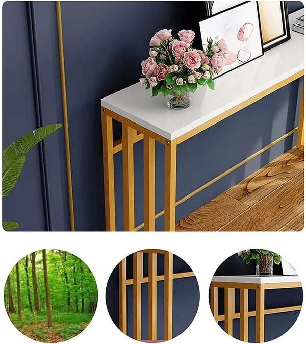White_metal_console_table_entryway_for_hallway_or_living_room_coffee_table.