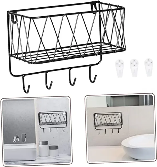 Black_Metal_Entryway_Mail_Holder_Wall_Key_Hangers_Envelope_Storage_Rack_Sorting_Machine_Wall_Storage_Stand_Iron_Wall_Rack