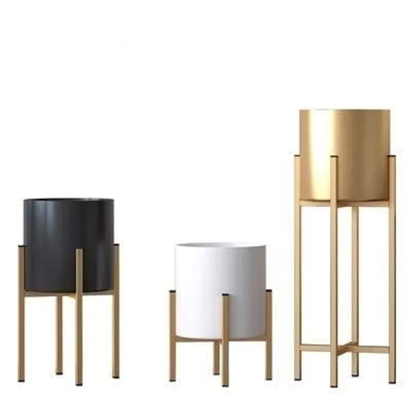 Gold_Metal_Planter_Stand_Set_Of_3_Modern_Pot_Stand_Galvanizing_Iron_Pot_More_Decor_Indoor_Outdoor_Office_Powder_Coated_Golden_Stand_Multi_Color