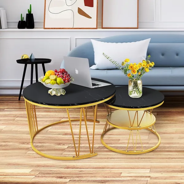 Round_Nesting_Coffee_Tables_Set:_Black_Gold_Wooden__Marble_design_top_Coffee_Table_Set_of_2_-_Modern_Metal_Stacking_Side_Table_for_Living_Room_Small_Spaces