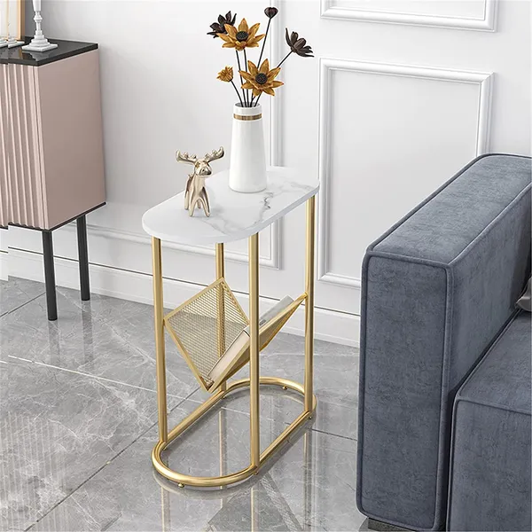 Gold_Metal_Coffee_Table_with_Iron_Magazine_Rack__Modern_Bedside_&_Accent_End_Table_with_Storage_&_Stability