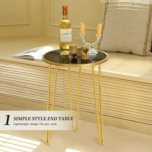 Black_modern_home_decor_small_accent_table._Easy-to-assemble_gold_bedside_table_or_small_glass_table.