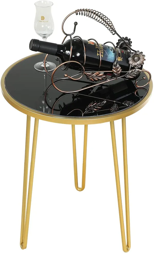 Black_modern_home_decor_small_accent_table._Easy-to-assemble_gold_bedside_table_or_small_glass_table.