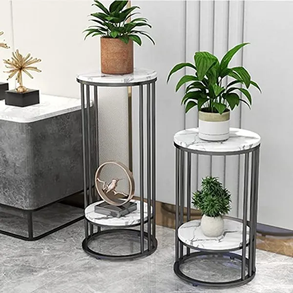 Black_2_Tiers_Round_Sofa_Tables_Pedestal_Side_Table_With_Metal_Frame_Modern_Entrance_Furniture_For_Living_Room