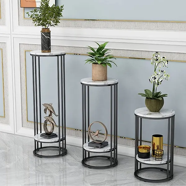 Black_2_Tiers_Round_Sofa_Tables_Pedestal_Side_Table_With_Metal_Frame_Modern_Entrance_Furniture_For_Living_Room
