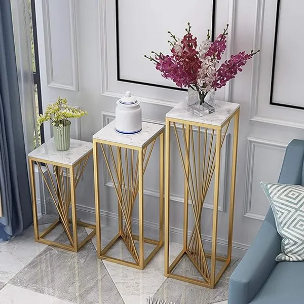 WESTON_CRAFTS_Side_Tables_Sofa_Tables_in_Dormitory_Bar_Hotel_Foyer,_Square_Multi-Purpose_MDF_Top_Metal_Entryway_Tables_Plant_Rack