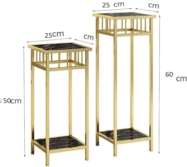 WESTON_CRAFTS__2-Tier_MDF_Side_Table_Living_Room_Balcony_Decoration_Table,_Flower_Stand,_Set_of_2