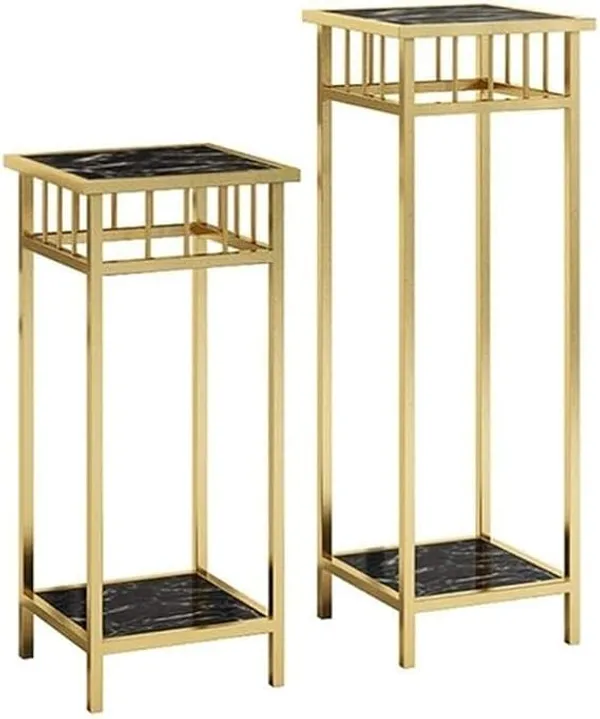 WESTON_CRAFTS__2-Tier_MDF_Side_Table_Living_Room_Balcony_Decoration_Table,_Flower_Stand,_Set_of_2
