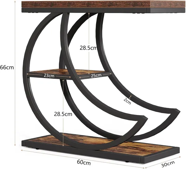 Weston_Crafts_3-Tier_Side_Table,_Industrial_Side_Tables_with_3_Shelves,_Coffee_Table,_Sofa_Table_with_Crescent_Metal_Frame_for_Living_Room,_Bedroom,_Rustic_Brown
