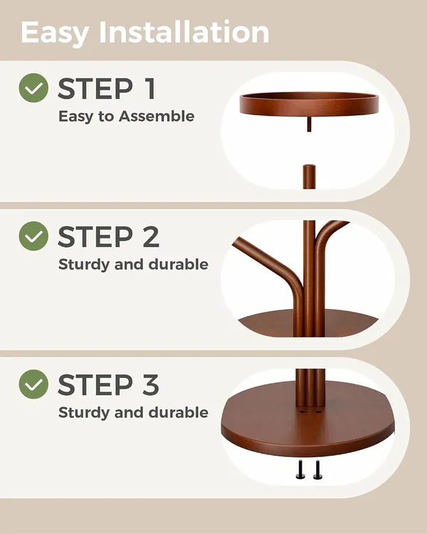 Weston_Crafts_3_Tier_Tall_Flower_Holder_for_Living_Room,Bedroom_Decor,Balcony_(Brown)