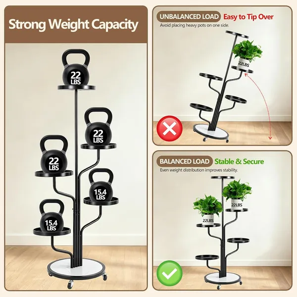 Weston_Crafts_5_Tier_Plant_Stand_with_Wheels_Outdoor_Indoor_Tall,_Metal_Flower_Shelf_for_Garden,_Patio,_Window,_Rolling_Corner_Rack_for_Displaying_Multiple_Plants,_Black