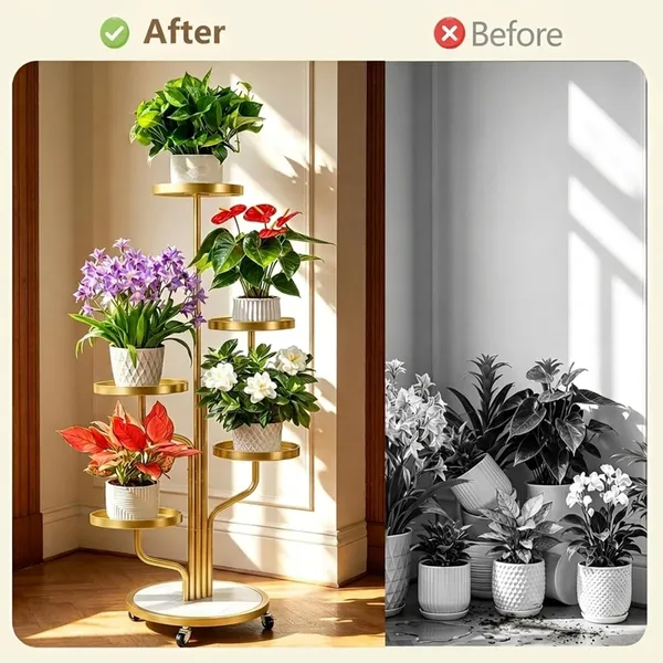 Weston_Crafts_5_Tier_Tall_Plant_Stand_Indoor,_Corner_Plant_Display_for_Living_Room_Patio_Movable_on_Lockable_Wheels,_Metal,_7"_Trays,_45"_Tall,_Space-Saving_Vertical_Design,_Multi-Tier_Plant_Organization