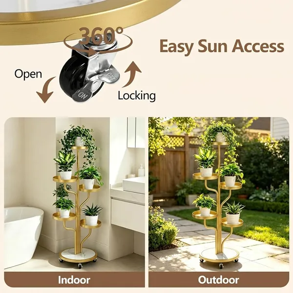 Weston_Crafts_5_Tier_Tall_Plant_Stand_Indoor,_Corner_Plant_Display_for_Living_Room_Patio_Movable_on_Lockable_Wheels,_Metal,_7"_Trays,_45"_Tall,_Space-Saving_Vertical_Design,_Multi-Tier_Plant_Organization