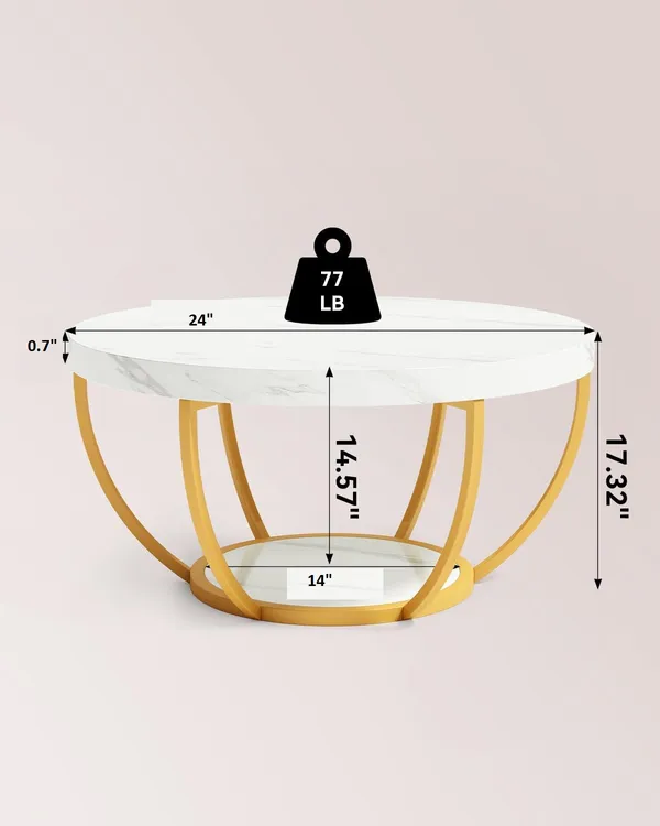 Weston_Crafts_Coffee_Tables_for_Living_Room,_2-Tier_Golden_Metal_Legs_Accent_Center_Table_with_Open_Storage_Modern_Design_Home_Furniture_(White_and_Gold)