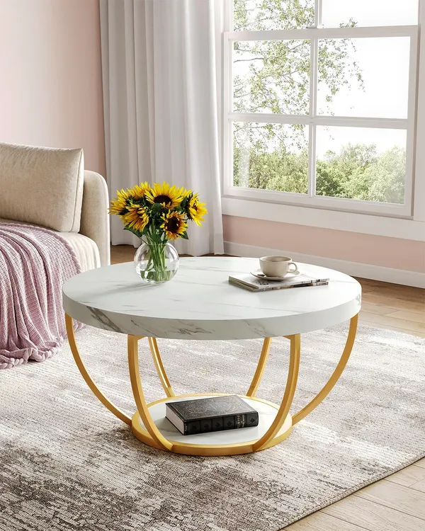 Weston_Crafts_Coffee_Tables_for_Living_Room,_2-Tier_Golden_Metal_Legs_Accent_Center_Table_with_Open_Storage_Modern_Design_Home_Furniture_(White_and_Gold)