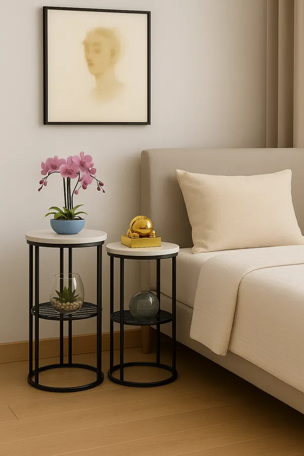 Weston_Crafts_Flower_Stand_2-Tier_Plant_Stand_Flower_Floor_Wrought_Iron_Simple_Shelf_Holder_Display_Rack_Potholder_Indoor_for_Living_Room_Bedroom_Sofa