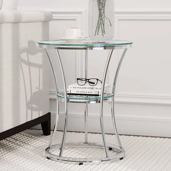 Weston_Crafts_Glass_End_Table,_2_Tier_Side_Table_with_Shelf,_Modern_End_Table_with_Tempered_Glass,_Silver_End_Tables_Living_Room,_Home&Office,