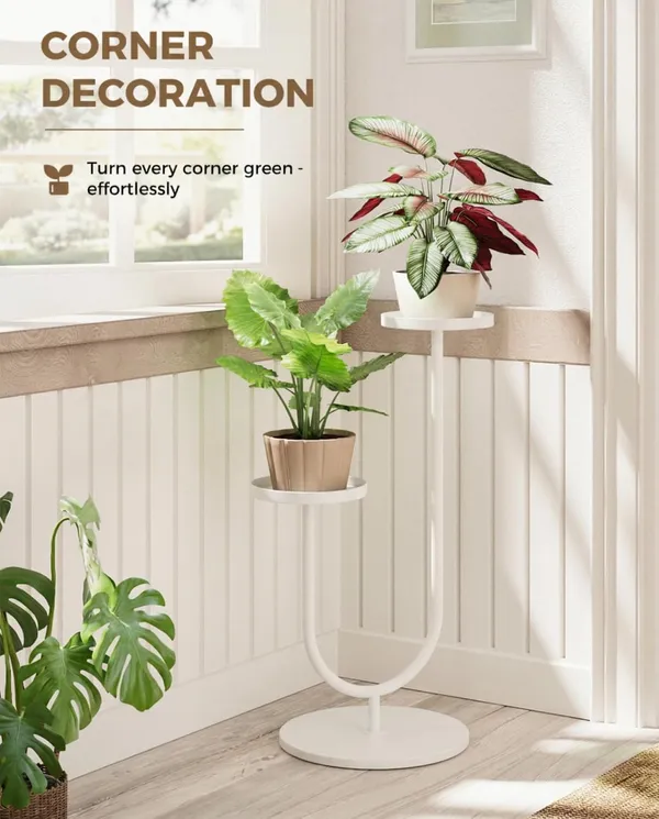 Weston_Crafts_Metal_Plant_Stand_Indoor_Corner_Plant_Stands_2_Tier_Plant_Shelf_for_Tall_Plant_Holder_Black_Plant_Shelves_for_Living_Room_Bedroom_Midcentury_Modern_Home_Decor(White)