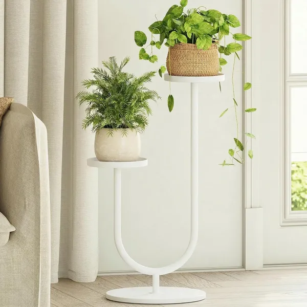 Weston_Crafts_Metal_Plant_Stand_Indoor_Corner_Plant_Stands_2_Tier_Plant_Shelf_for_Tall_Plant_Holder_Black_Plant_Shelves_for_Living_Room_Bedroom_Midcentury_Modern_Home_Decor(White)